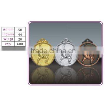 Round metal medals for martial arts souvenirs