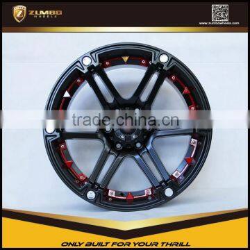 ZUMBO F6998 Black With Red Insert Replica Car Wheels Rim