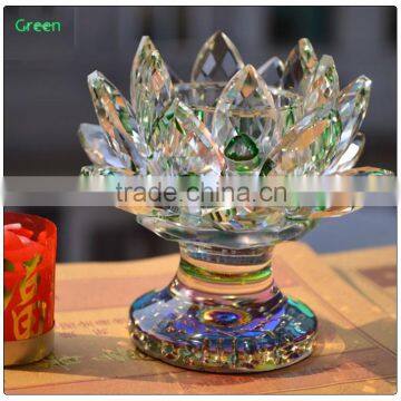 Wholesale Candlestick Wedding Gifts Colorful Crystal Candle Holder