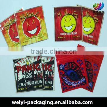 high quality ninja herbal incense bags for packaging