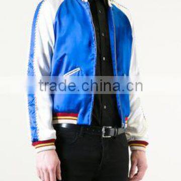 custom man bomber csutomized satin jacket