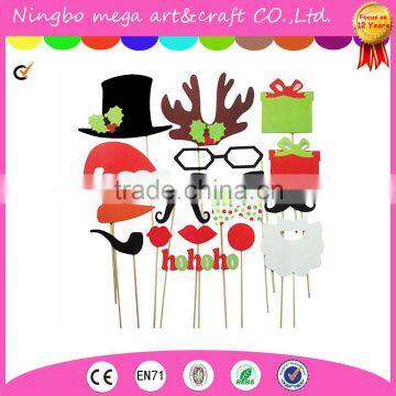 DIY Funny Glasses Moustache Red Lips Deer Horn Santa Hat On Sticks Christmas Wedding Party Photo Booth Props