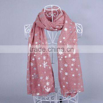 Snowflake Pattern Scarf Voile Scarves 180*90 Pashmina Shawls Muslim photo-4