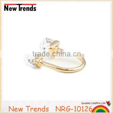 Fashion Square Clear Crystal New Model Wedding Ring for Women photo-3