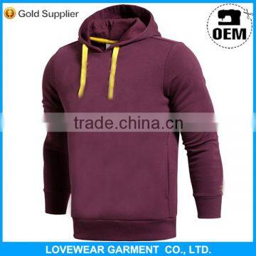 Customized cheap factory price high quality plain purple pullover zipper hoodie unisex