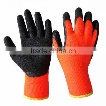 7 gauge thermal terry liner, winter warm foam latex glove