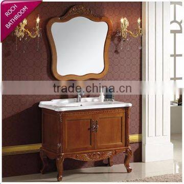 ROCH 116 Best Selling Antique Oak Wood Cabinet Bathroom Classical Vanity