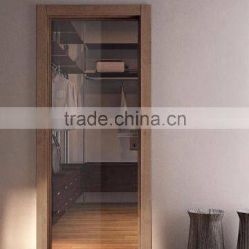 Frosted glass interior doors for walk-in wardrobe