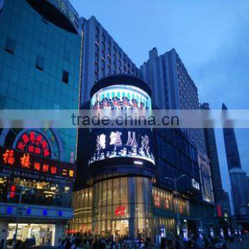 Waterproof P10 Round led display screen outdoor for shopping mall