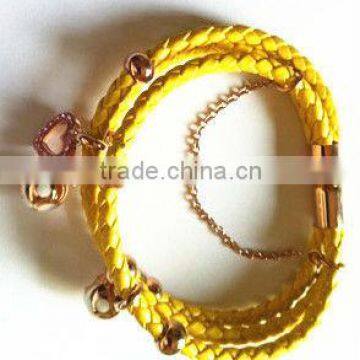 YB266 the most popular leather bracelets with fashion chian