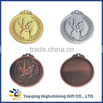 50# Good Style Gold Silver Bronze Plated Zinc Alloy Sports Award Souvenir Trophy Factory Price Wrestling Medal