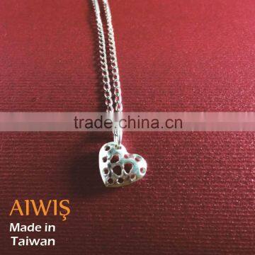 New Creative Design Dotted Heart Silver Necklice Jewelry photo-2