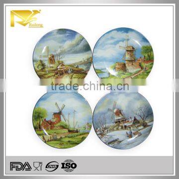 home decor 8 '' ceramic garden decoration windmill plates