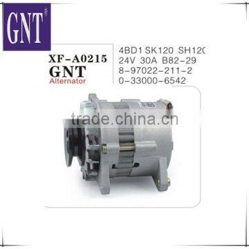 excavator engine alternator for EX200-5 SH200A3 SH120A3 6BG1 4BG1