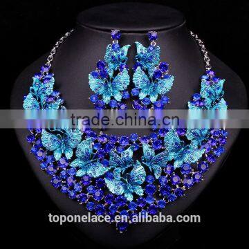 18 kg Gold Plated Bridal Wedding Jewelry Set Crystal Bead Necklace and Earrings With Rhinestone African Jewelry Sets photo-4