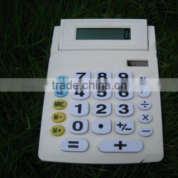 big display button old man dual power solar calculator