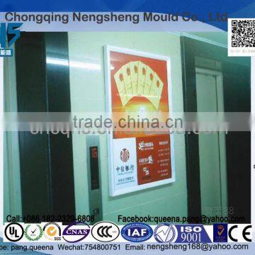 Factory direct sale Advertising frames In Elevators. Plastic Elevator Ads frames. Plastic poster display frames