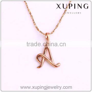 2016 Newest Fashion Simple Rose Gold Plated alphabet Pendant, 26 Letter Pendant Jewelry