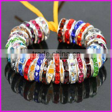 KJL-BD5169 Wholesale Colorized Crystal rhinestone Wave Spacer Beads Jewelry Accessories