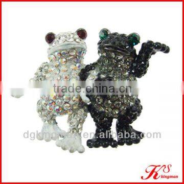 Funny Frog Rhinestone Brooch For Women