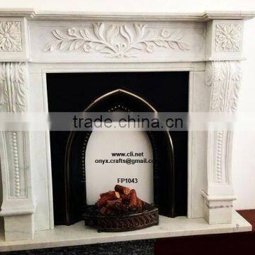 White Marble Fireplace