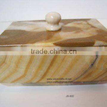 Multi Brown Onyx Jewellary Box