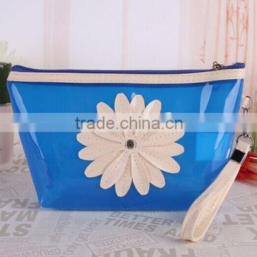 Hot selling transparent pvc makeup bag with zipper