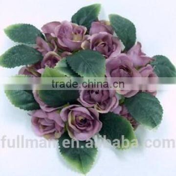 Artificial Silk Flowers Mini Roses Decorative Flowers Candle Ring