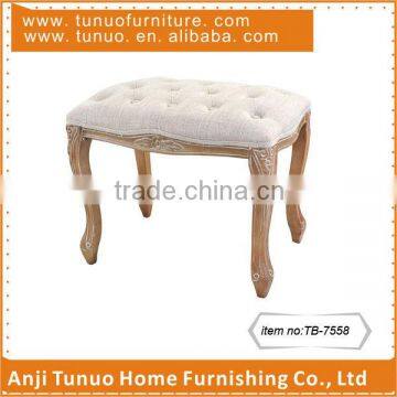 living room /bedroom/dressingroom Single seat drawing rubber wooden bench