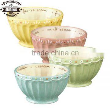 ceramic dessert ice cream serving bowl