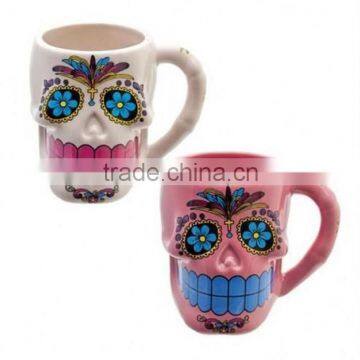 OEM factory directly ceramic skull 3D mug