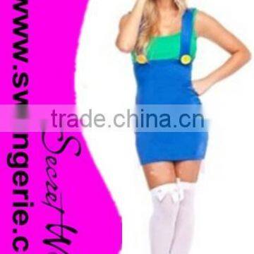 WOMENS SUPER MARIO BROS / PLUMBER LUIGI COSTUME CC289