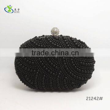 Made in china alibaba ladies beaded clutch hard case evening bag