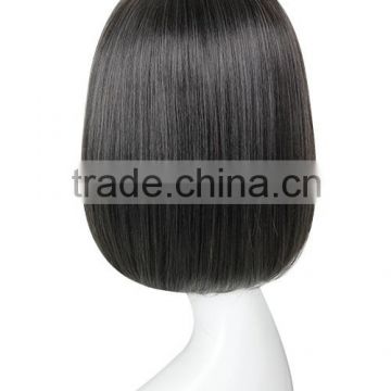 Natural straight human hair lace remy short hair wig