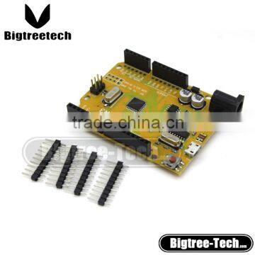 New version Compatible Yellow Micro Mini USB Board UNO R3 MEGA328P CH340G (Not include the USB Cable) A704