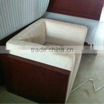 China Furniture Chair With Fabric and Wood , Lounge Sofa Fabric Square Sofa Square Sofa YS102 photo-2