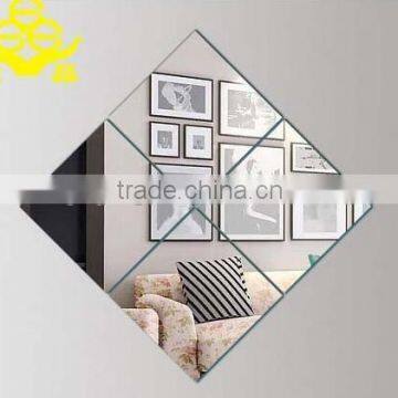 4mm factory price wall mirrors living room decorative mirror framless beveled mirror