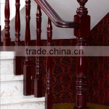 wooden stair handrail and balustrade