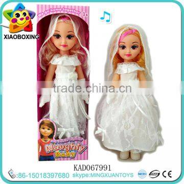 14 Inch Sweet Girl Dolls Wedding Dress Fashion Dolls With Music