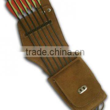 Traditional Archery Leather Side Hip Arrow Quiver