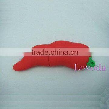 OEM custom chili shaped USB key/ PVC USB Flash Drive/ 3D usb flash drive LFN-201