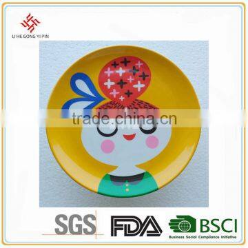 2016 New fashionable style hotel cartoon melamine plate