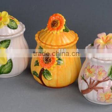 ceramic 3D flower pot candy holder