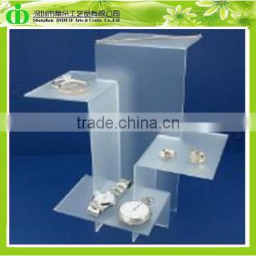 DDJ-0082 ISO9001 Chinese Manufacture Sells Individual Frosted Plexiglass Jewelry Display Stand