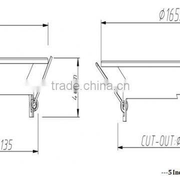 Singapore 15W, 4inch or 5inch Cover, 110Lm/W,Emergency LED, Samsung LEDs, Dimming Detachable Embedded Led Downlight Fitting photo-5