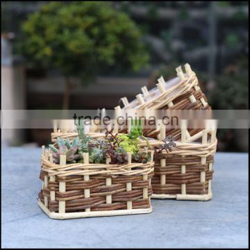 handled colorful weaving large wicker baskets