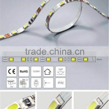 High Efficiency And Energy Saving Epistar 4mm IP20 Flexible LED Strip Light