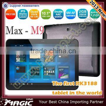 10inch Android 4.2 Quad core RK3188 cheapest pipo m9pro 3g