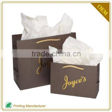 Customized Paper Gift Bag Manufacturer Cheap Price Gold Hot Stamping