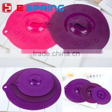 2016 Silicone Bowl Lids Reusable Suction Seal Covers Food Safe Microwave Splatter Screen pan Bowl Cover silicone pot lid covers